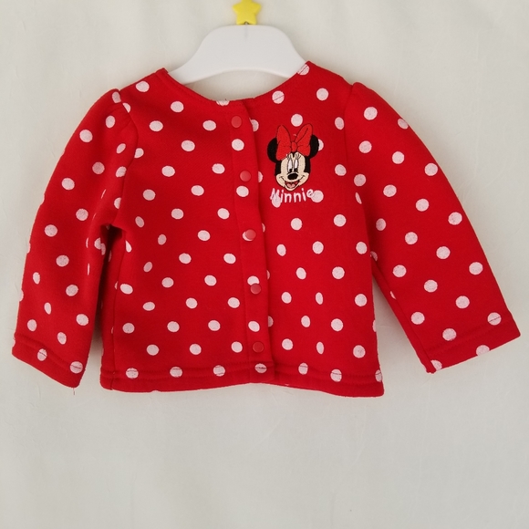 Disney Jackets & Coats 523 Disney Baby Girls 36 Months Minnie Mouse Jacket Redwhite Polka